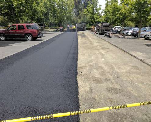 Parking lot paving project by Pacific Surfacing.