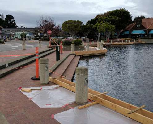 Commercial concrete project in progress.