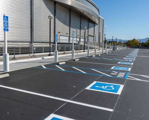sealcoat and restriping project for ADA compliance at SAP center in san jose