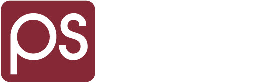 Pacific Surfacing Logo showing red logo glyph with white text